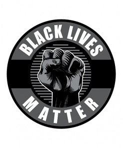 Black Lives Matter Grey Fist Circle